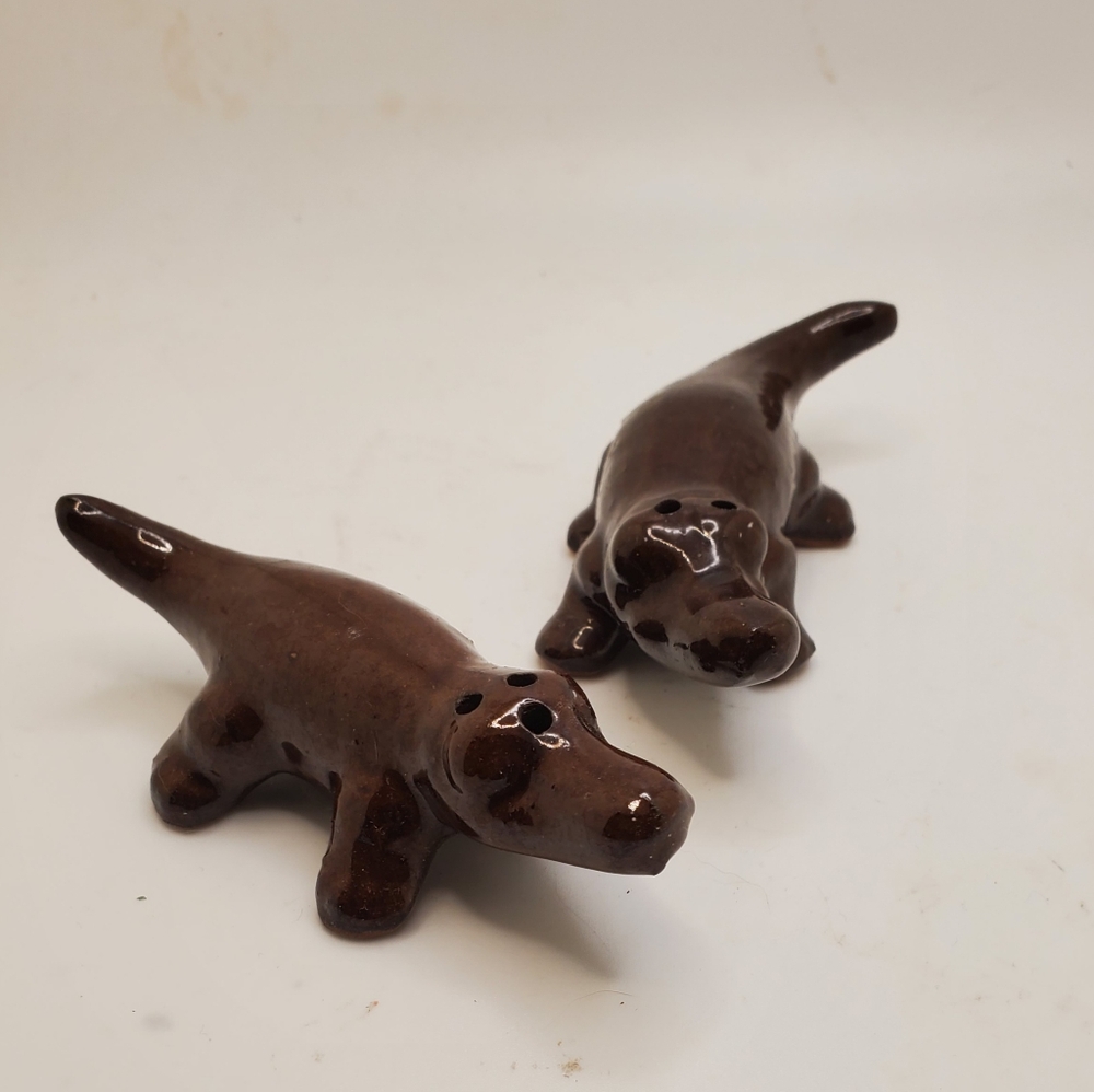 Cute Alligator / Crocodile Salt and Pepper Shakers Vintage